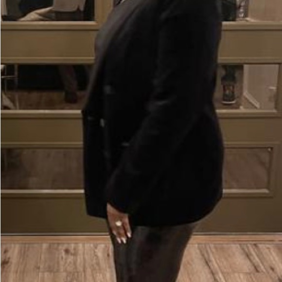 Black velvet blazer - Picture 3 of 4